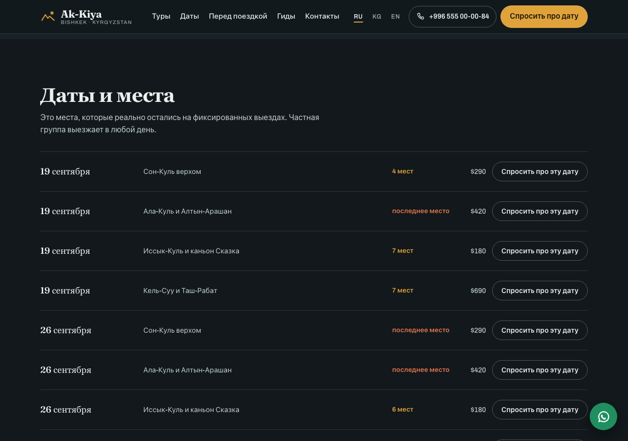 Ак-Кыя — экран проекта 2